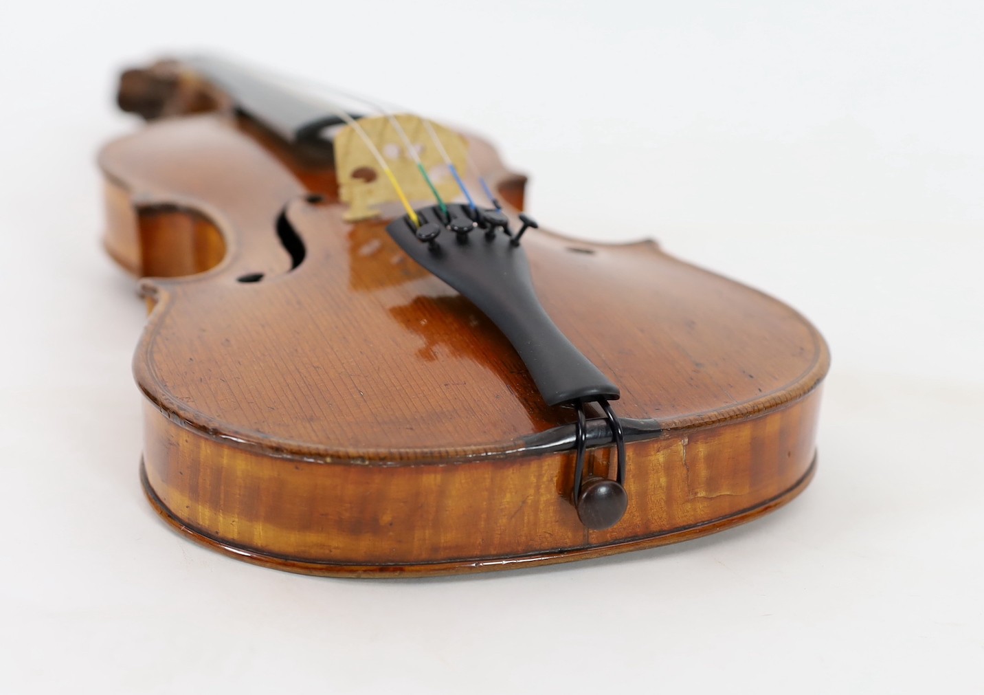 An early 20th century German violin, overall 62cm